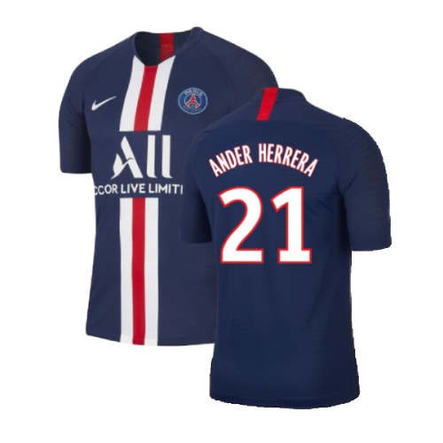 PSG 2019-20 Home Nike Vaporknit Shirt ((Mint) S) (Ander Herrera 21)