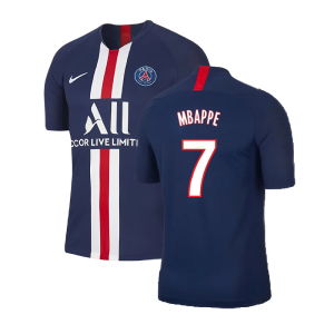 PSG 2019-20 Home Nike Vaporknit Shirt ((Mint) S) (MBAPPE 7)