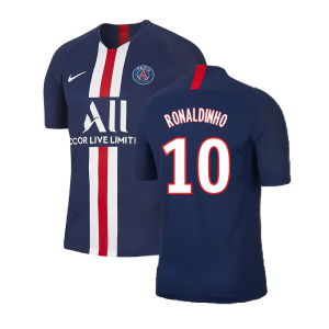 PSG 2019-20 Home Nike Vaporknit Shirt ((Mint) S) (RONALDINHO 10)
