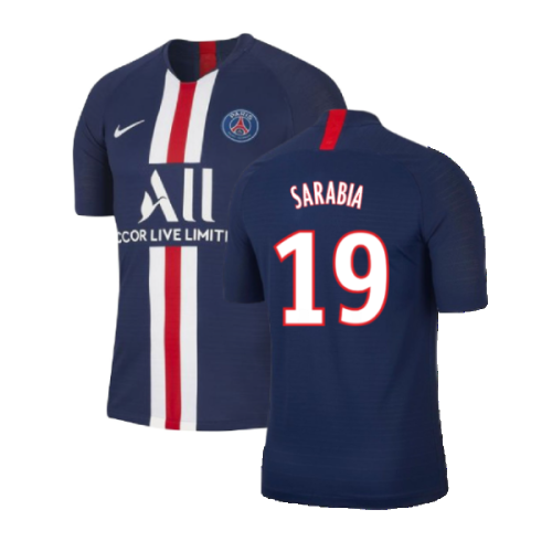PSG 2019-20 Home Nike Vaporknit Shirt ((Mint) S) (Sarabia 19)
