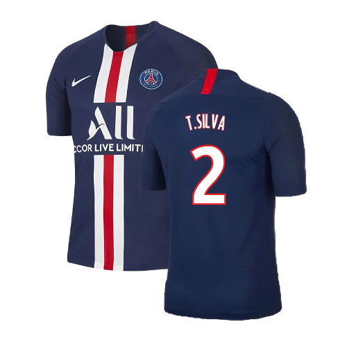 PSG 2019-20 Home Nike Vaporknit Shirt ((Mint) S) (T.SILVA 2)