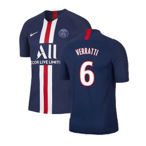 PSG 2019-20 Home Nike Vaporknit Shirt ((Mint) S) (VERRATTI 6)