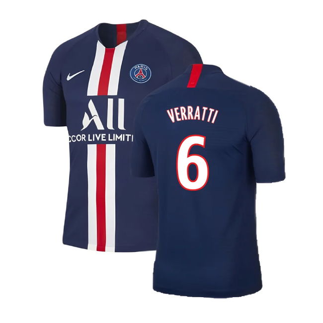PSG 2019-20 Home Nike Vaporknit Shirt ((Mint) S) (VERRATTI 6)