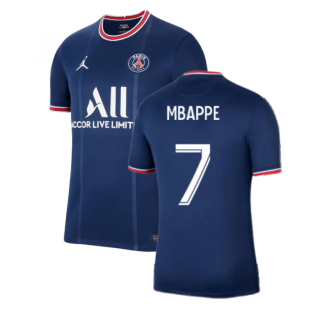 PSG 2021-2022 Home Shirt (Kids) (MBAPPE 7)