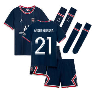 PSG 2021-2022 Little Boys Home Kit (ANDER HERRERA 21)