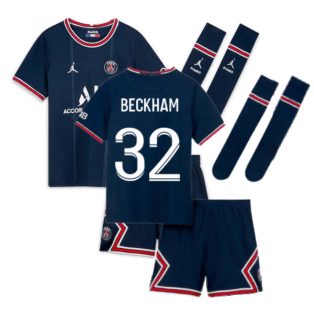 PSG 2021-2022 Little Boys Home Kit (BECKHAM 32)