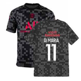 PSG 2021-2022 Pre-Match Training Shirt (Black) (DI MARIA 11)