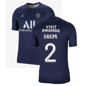 PSG 2021-2022 Pre-Match Training Shirt (Navy) (HAKIMI 2)
