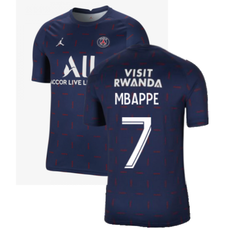 PSG 2021-2022 Pre-Match Training Shirt (Navy) (MBAPPE 7)