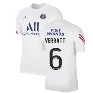 PSG 2021-2022 Training Shirt (White) (VERRATTI 6)