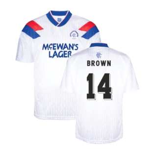 Rangers 1990 Away Retro Football Shirt (Brown 14)
