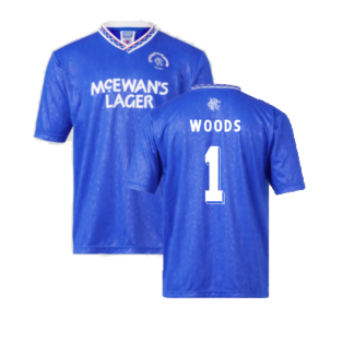 Rangers 1990 Home Retro Football Shirt (Woods 1)