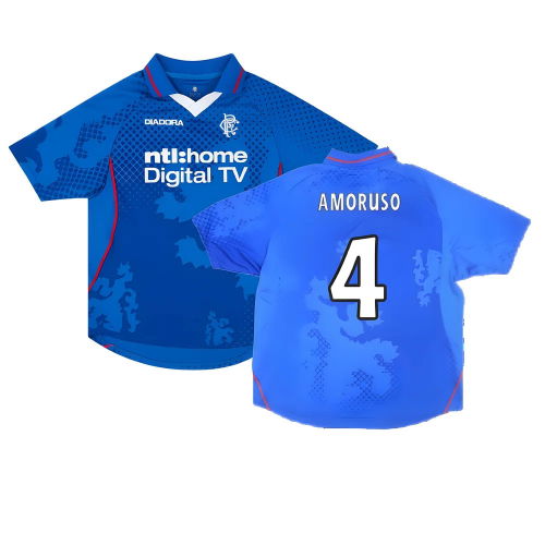 Rangers 2002-03 Home Shirt ((Very Good) XL) (Amoruso 4)
