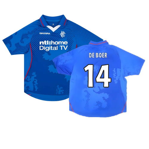 Rangers 2002-03 Home Shirt ((Very Good) XL) (De Boer 14)