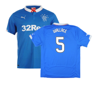 Rangers 2014-15 Home Shirt ((Excellent) L) (Wallace 5)