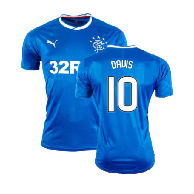 Rangers 2016-17 Home Shirt ((Excellent) XL) (Davis 10)