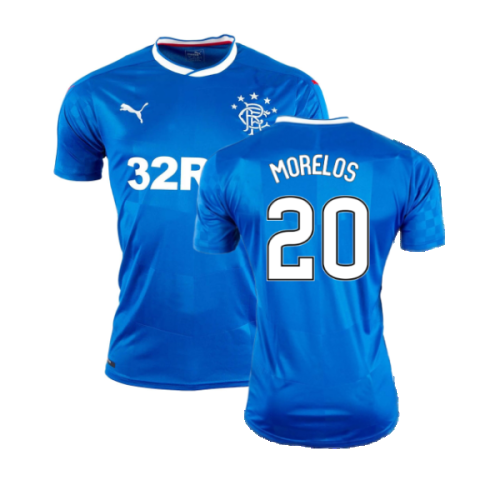 Rangers 2016-17 Home Shirt ((Excellent) XL) (Morelos 20)