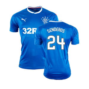 Rangers 2016-17 Home Shirt ((Excellent) XL) (Senderos 24)