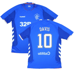 Rangers 2018-19 Home Shirt ((Excellent) L) (DAVIS 10)