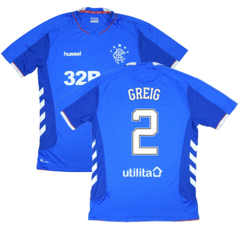 Rangers 2018-19 Home Shirt ((Excellent) L) (GREIG 2)
