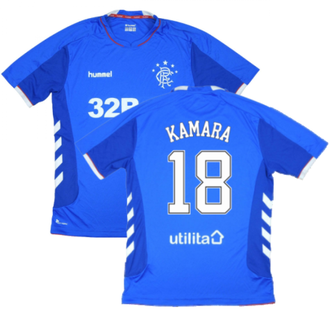 Rangers 2018-19 Home Shirt ((Excellent) L) (Kamara 18)