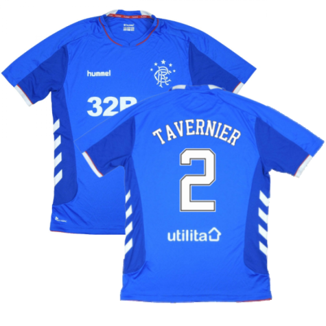Rangers 2018-19 Home Shirt ((Excellent) L) (TAVERNIER 2)