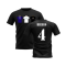 Real Madrid 2002-2003 Retro Shirt T-shirt (Black) (Hierro 4)