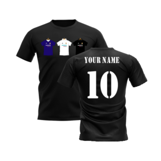 Real Madrid 2002-2003 Retro Shirt T-shirt (Black) (Your Name)