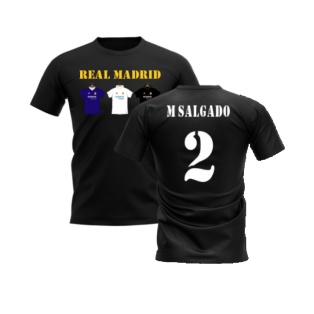 Real Madrid 2002-2003 Retro Shirt T-shirt Text (Black) (M Salgado 2)