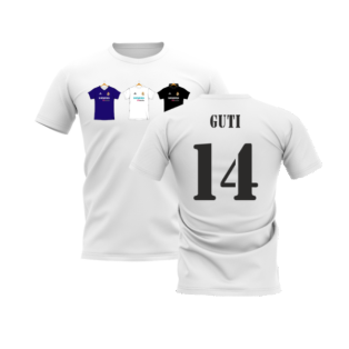 Real Madrid 2002-2003 Retro Shirt T-shirt (White) (Guti 14)