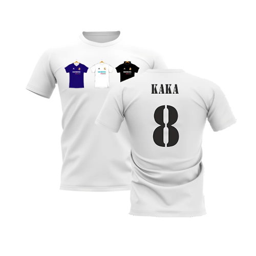 Real Madrid 2002-2003 Retro Shirt T-shirt (White) (KAKA 8)