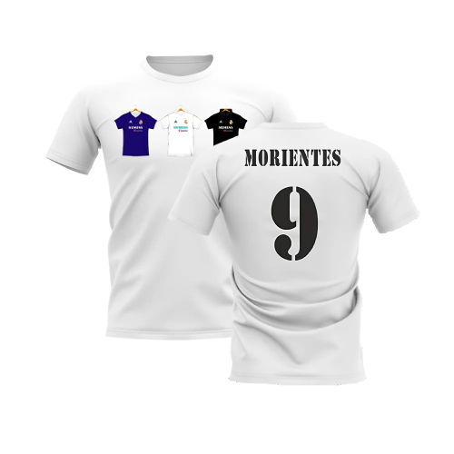 Real Madrid 2002-2003 Retro Shirt T-shirt (White) (MORIENTES 9)