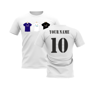 Real Madrid 2002-2003 Retro Shirt T-shirt (White) (Your Name)