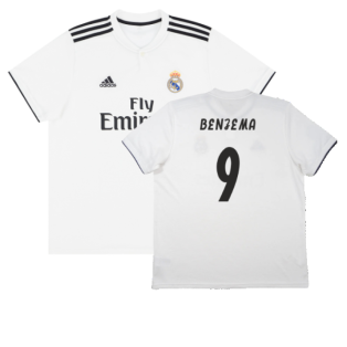 Real Madrid 2018-19 Home Shirt (S) (Very Good) (Benzema 9)
