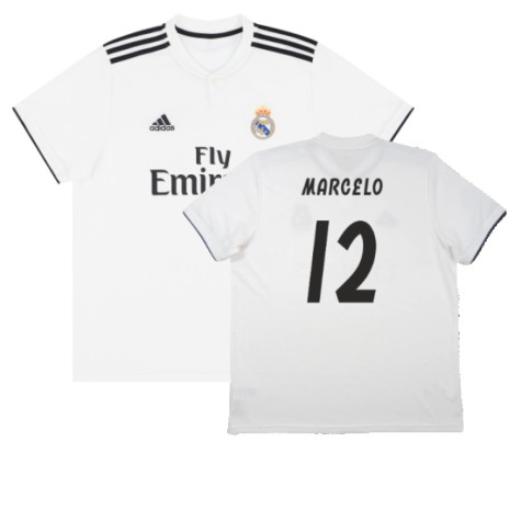 Real Madrid 2018-19 Home Shirt (S) (Very Good) (Marcelo 12)