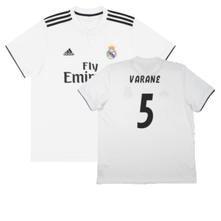 Real Madrid 2018-19 Home Shirt (S) (Very Good) (Varane 5)