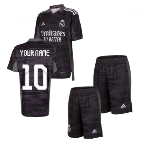 Real Madrid 2021-2022 Home Goalkeeper Mini Kit (Your Name)