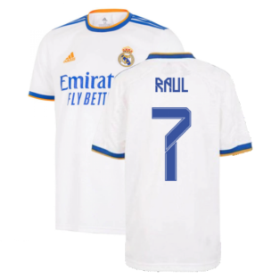 Real Madrid 2021-2022 Home Shirt (Kids) (RAUL 7)