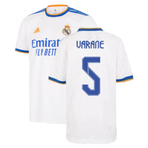 Real Madrid 2021-2022 Home Shirt (Kids) (VARANE 5)