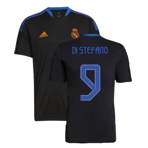 Real Madrid 2021-2022 Training Shirt (Black) (DI STEFANO 9)