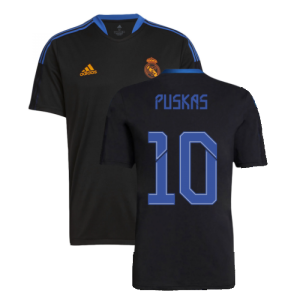 Real Madrid 2021-2022 Training Shirt (Black) (PUSKAS 10)