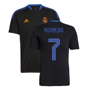Real Madrid 2021-2022 Training Shirt (Black) (RONALDO 7)