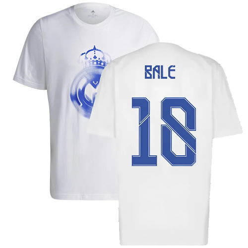 Real Madrid 2021-2022 Training Tee (White-Blue) (BALE 18) Real Madrid 2021-2022 Training Tee (White-Blue) (BALE 18)
