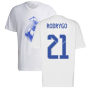 Real Madrid 2021-2022 Training Tee (White-Blue) (RODRYGO 21)
