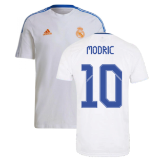 Real Madrid 2021-2022 Training Tee (White) (MODRIC 10)