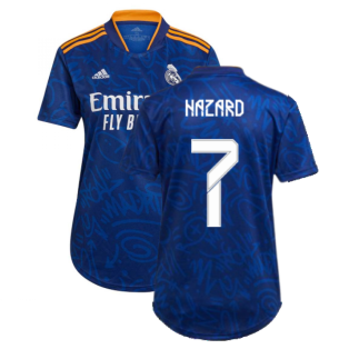Real Madrid 2021-2022 Womens Away Shirt (HAZARD 7)