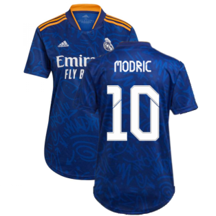 Real Madrid 2021-2022 Womens Away Shirt (MODRIC 10)