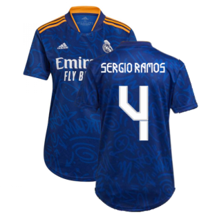 Real Madrid 2021-2022 Womens Away Shirt (SERGIO RAMOS 4)