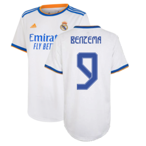 Real Madrid 2021-2022 Womens Home Shirt (BENZEMA 9)