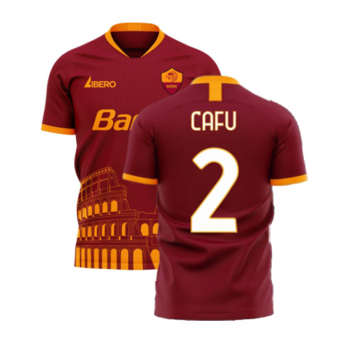 Roma 2023-2024 Home Concept Football Kit (Libero) (CAFU 2)